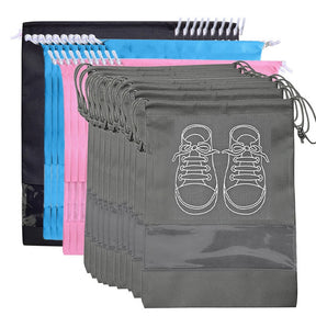 10/5pcs Shoes Storage Bags Closet Organizer Non-woven Travel Portable Bag Waterproof Pocket Clothing Classified Hanging Bag