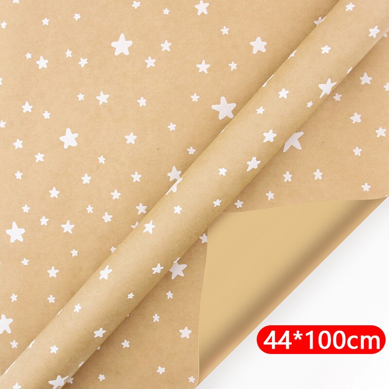 100*44cm Xmas Gift Wrapping Craft Paper Roll DIY Gift Paper New Year Gift Party Gift Decoration Wrapping Paper Packaging Bags