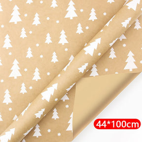 100*44cm Xmas Gift Wrapping Craft Paper Roll DIY Gift Paper New Year Gift Party Gift Decoration Wrapping Paper Packaging Bags