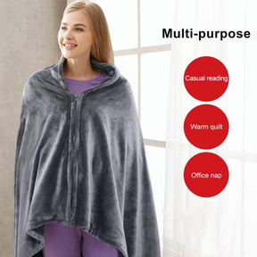 2022 USB Electric Heating Blanket Warm Shawl Coral Fleece Plush 3-speed Adjust Temperature Winter Large 150x80cm Winter Keep Warm Pad