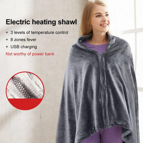 2022 USB Electric Heating Blanket Warm Shawl Coral Fleece Plush 3-speed Adjust Temperature Winter Large 150x80cm Winter Keep Warm Pad