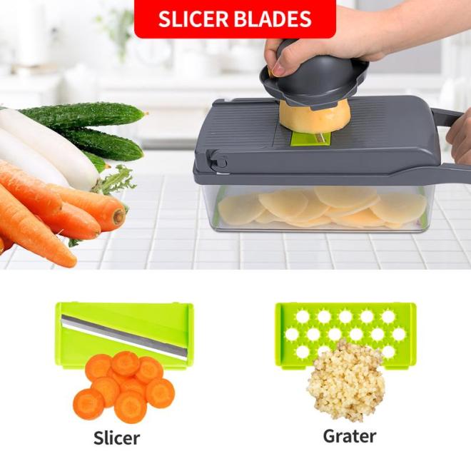 12 in 1 Vegetable Chopper Multifunctional Kitchen Slicer Dicer