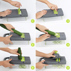 12 in 1 Vegetable Chopper Multifunctional Kitchen Slicer Dicer