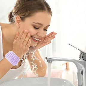 1Pair Face Wash Wristbands Yoga Sport Prevent Liquids Spilling