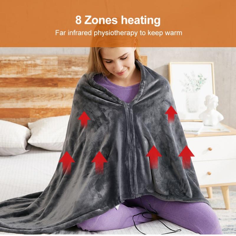 2022 USB Electric Heating Blanket Warm Shawl Coral Fleece Plush 3-speed Adjust Temperature Winter Large 150x80cm Winter Keep Warm Pad