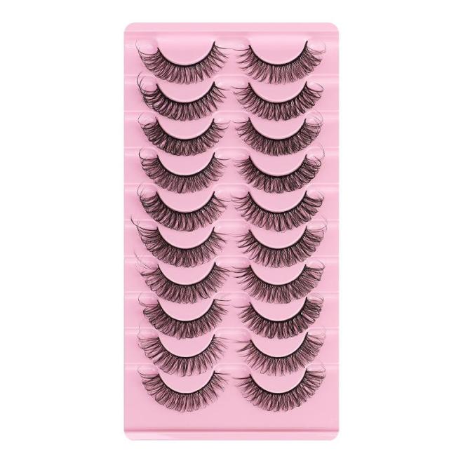 10Pairs Lashes D+ Curl 13mm Reusable Fluffy False Lashes