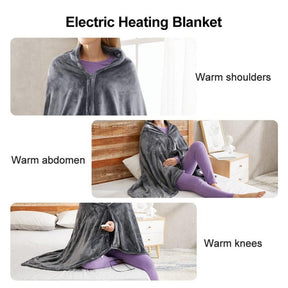 2022 USB Electric Heating Blanket Warm Shawl Coral Fleece Plush 3-speed Adjust Temperature Winter Large 150x80cm Winter Keep Warm Pad