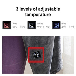 2022 USB Electric Heating Blanket Warm Shawl Coral Fleece Plush 3-speed Adjust Temperature Winter Large 150x80cm Winter Keep Warm Pad