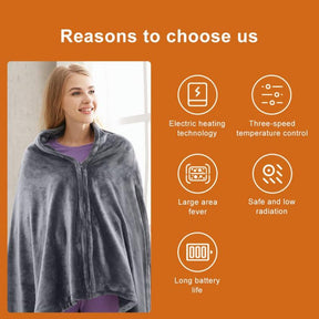 2022 USB Electric Heating Blanket Warm Shawl Coral Fleece Plush 3-speed Adjust Temperature Winter Large 150x80cm Winter Keep Warm Pad