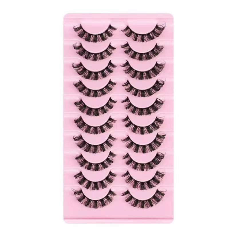 10Pairs Lashes D+ Curl 13mm Reusable Fluffy False Lashes