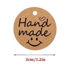 100Pcs Kraft Paper Gift Tags thank you for Celebrating with Us labels handmade for wedding party decoration Packaging Hang paper