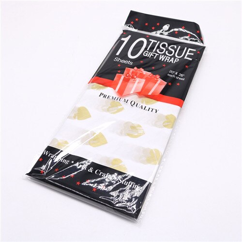 10pcs Tissue Paper 50*66CM Craft Paper Floral Christmas Gift Wrapping Paper Home Decoration Festive Party Supplies