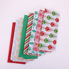 10pcs Tissue Paper 50*66CM Craft Paper Floral Christmas Gift Wrapping Paper Home Decoration Festive Party Supplies