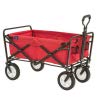 Heavy Duty Steel Frame Collapsible Folding 150 Pound Capacity Outdoor Camping Garden Utility Wagon Yard Cart