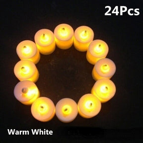 12/24/48pcs Flameless LED Tealight Tea Candles Wedding Light Romantic Candles Lights for  Birthday Party Wedding Decorations