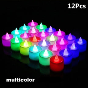 12/24/48pcs Flameless LED Tealight Tea Candles Wedding Light Romantic Candles Lights for  Birthday Party Wedding Decorations