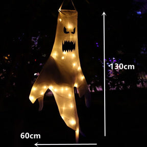 130/42cm Large Size LED Halloween Ghost Outdoor Light Festival Dress Up Skeleton Horror Hanging Glowing Halloween Party Decor