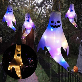 130/42cm Large Size LED Halloween Ghost Outdoor Light Festival Dress Up Skeleton Horror Hanging Glowing Halloween Party Decor