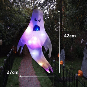 130/42cm Large Size LED Halloween Ghost Outdoor Light Festival Dress Up Skeleton Horror Hanging Glowing Halloween Party Decor