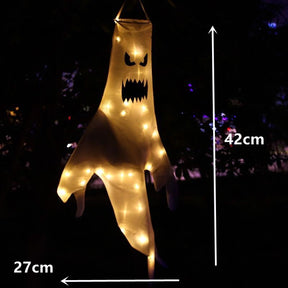 130/42cm Large Size LED Halloween Ghost Outdoor Light Festival Dress Up Skeleton Horror Hanging Glowing Halloween Party Decor