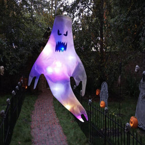 130/42cm Large Size LED Halloween Ghost Outdoor Light Festival Dress Up Skeleton Horror Hanging Glowing Halloween Party Decor