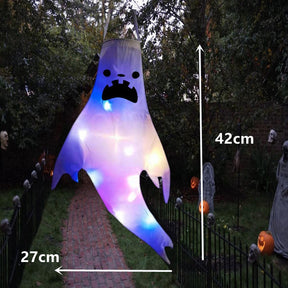 130/42cm Large Size LED Halloween Ghost Outdoor Light Festival Dress Up Skeleton Horror Hanging Glowing Halloween Party Decor