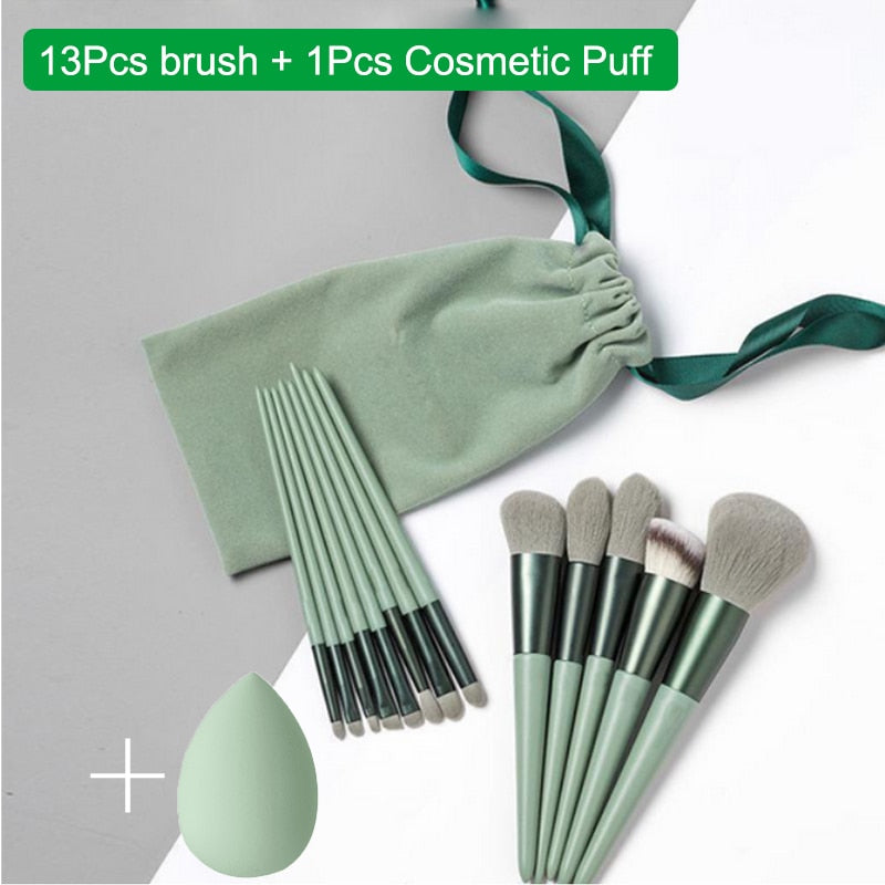 13Pcs Makeup Brush Set Makeup Concealer Brush Blush Loose Powder Brush Eye Shadow Highlighter Foundation Brush Beauty Tools