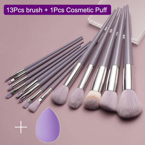 13Pcs Makeup Brush Set Makeup Concealer Brush Blush Loose Powder Brush Eye Shadow Highlighter Foundation Brush Beauty Tools