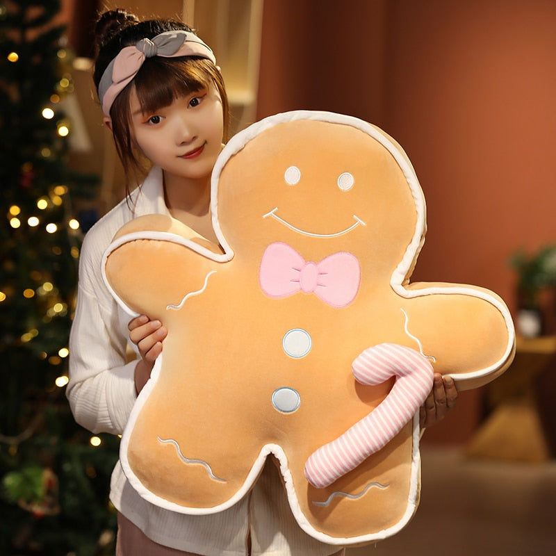 1PC 42-70CM Cute Cartoon Gingerbread Man Plush Toys Biscuit Man Stuffed Soft Pillows Kawaii Bear Xmas Birthday Gift for Kids