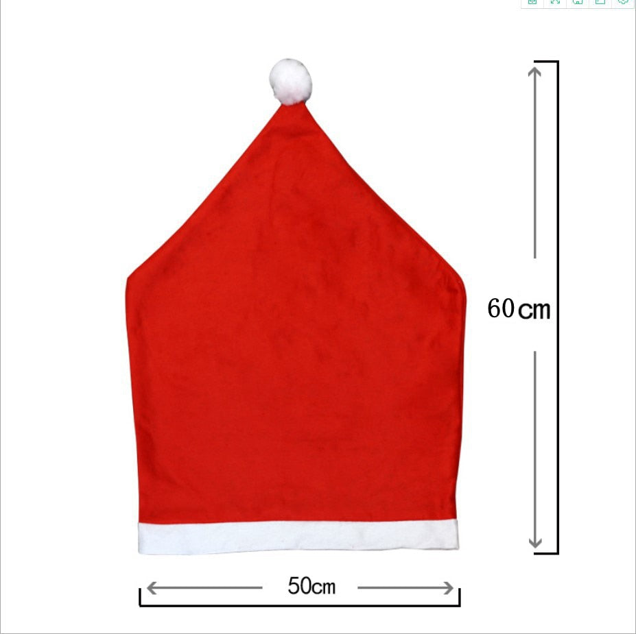 1PC Non-woven Chair Cover Christmas Decoration for Home Table Dinner Chair Back Decor New Year Party Supplies Xmas Navidad 2022