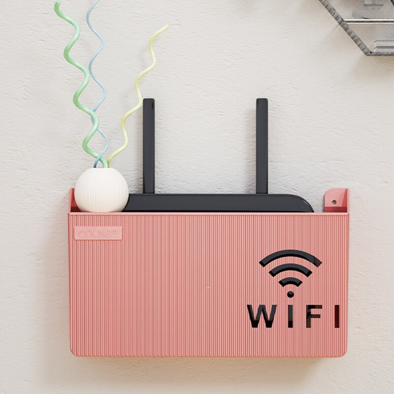 1PC Wall Hanging Wireless Wifi Router Shelf Storage Box ABS Plastic Organizer Box Cable Power Bracket Organizer Box Home Decor