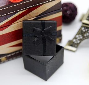 1PCS Fashion Ribbon Jewelry Box  Multi Colors Ring Earrings Pendant 4x4x3cm Display Packaging Gift