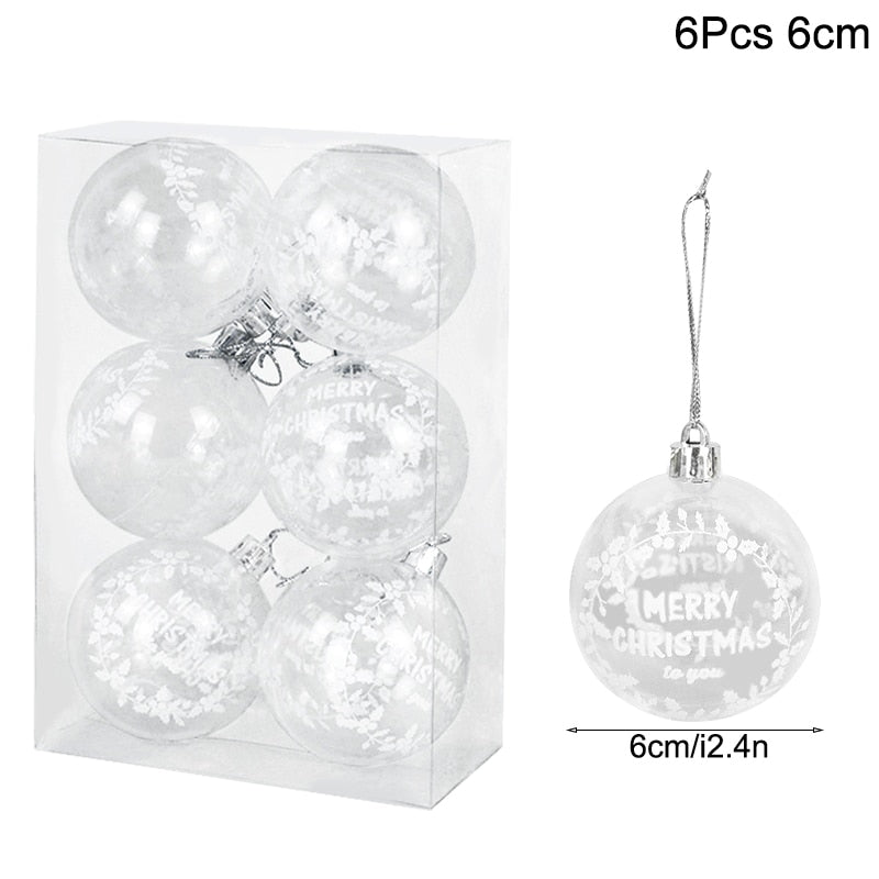 1box Christmas Balls Christmas Tree Ornaments Ball Xmas Hanging Tree Pendants Home Party Decor 2022 New Year Gift Noel Navidad