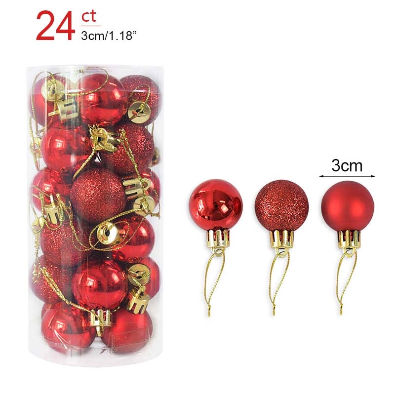 1box Christmas Balls Christmas Tree Ornaments Ball Xmas Hanging Tree Pendants Home Party Decor 2022 New Year Gift Noel Navidad