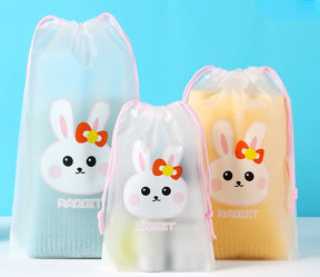 1pc Cartoon Drawstring Storage Bags Travel Shoes Clothes Underwear Towel Cosmetic Bag Portable Waterproof Organizer Toiletry Bag