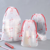 1pc Cartoon Drawstring Storage Bags Travel Shoes Clothes Underwear Towel Cosmetic Bag Portable Waterproof Organizer Toiletry Bag