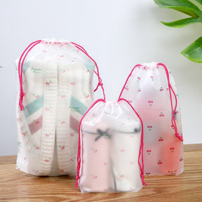 1pc Cartoon Drawstring Storage Bags Travel Shoes Clothes Underwear Towel Cosmetic Bag Portable Waterproof Organizer Toiletry Bag