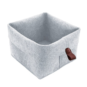 1pc Nordic Felt Storage Basket Living Room Tea Table Black Gray Sundries Storage Basket Cloth Felt Storage Box Bedroom Socks