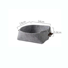 1pc Nordic Felt Storage Basket Living Room Tea Table Black Gray Sundries Storage Basket Cloth Felt Storage Box Bedroom Socks