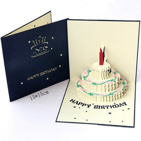 1pcs 3D Pop Up Greeting Cards With Envelope Laser Cut Post Card For Birthday Christmas Valentine' Day Party Wedding Decoration