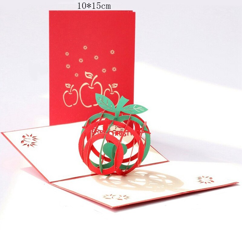 1pcs 3D Pop Up Greeting Cards With Envelope Laser Cut Post Card For Birthday Christmas Valentine' Day Party Wedding Decoration