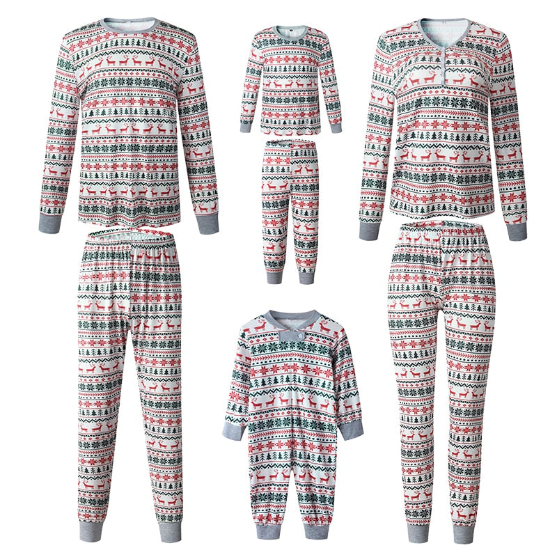 2022 Family Christmas Pajamas Matching Clothes Set Xmas Adult  Father Mother Kids Sleepwear For Son Daughter Look Pyjamas Outfit