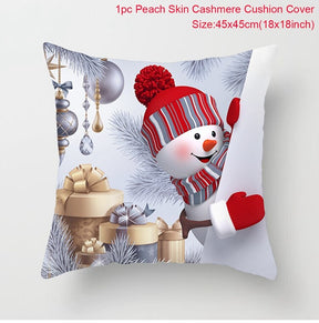 2022 Merry Christmas Cushion Cover Christmas Decorations for Home Christmas Ornaments Xmas Navidad Gifts Happy New Year 2023