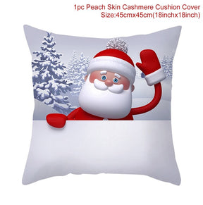 2022 Merry Christmas Cushion Cover Christmas Decorations for Home Christmas Ornaments Xmas Navidad Gifts Happy New Year 2023