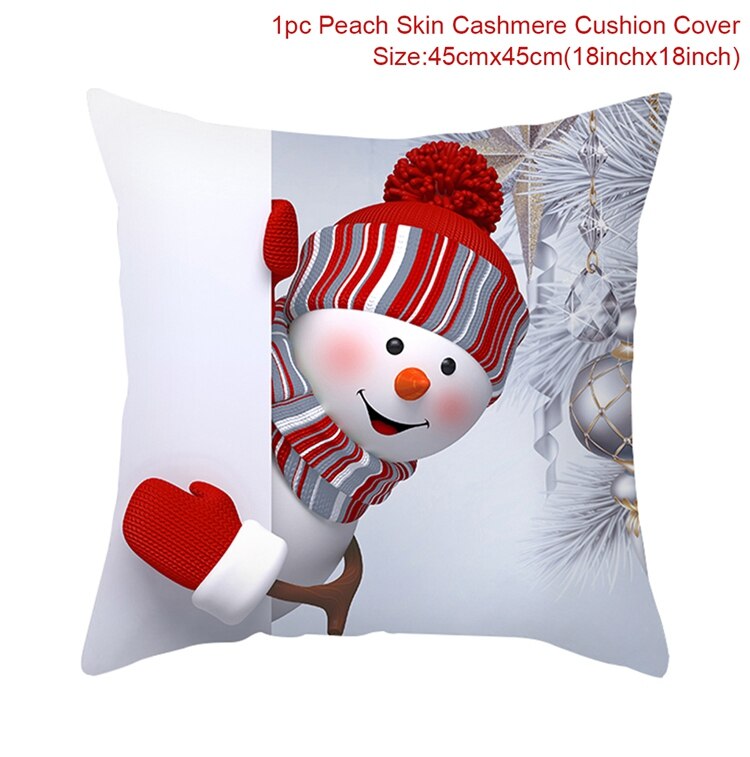 2022 Merry Christmas Cushion Cover Christmas Decorations for Home Christmas Ornaments Xmas Navidad Gifts Happy New Year 2023