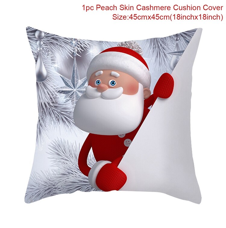 2022 Merry Christmas Cushion Cover Christmas Decorations for Home Christmas Ornaments Xmas Navidad Gifts Happy New Year 2023