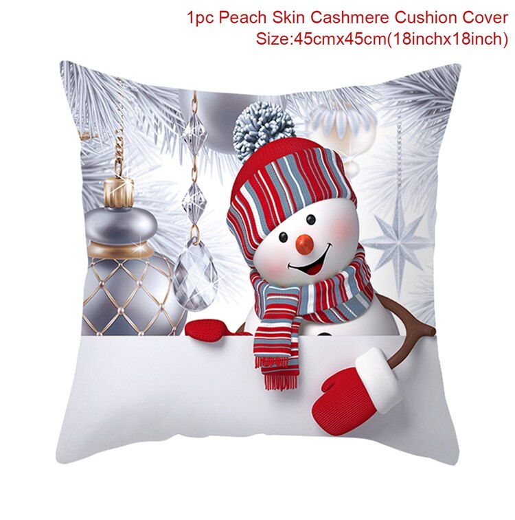 2022 Merry Christmas Cushion Cover Christmas Decorations for Home Christmas Ornaments Xmas Navidad Gifts Happy New Year 2023