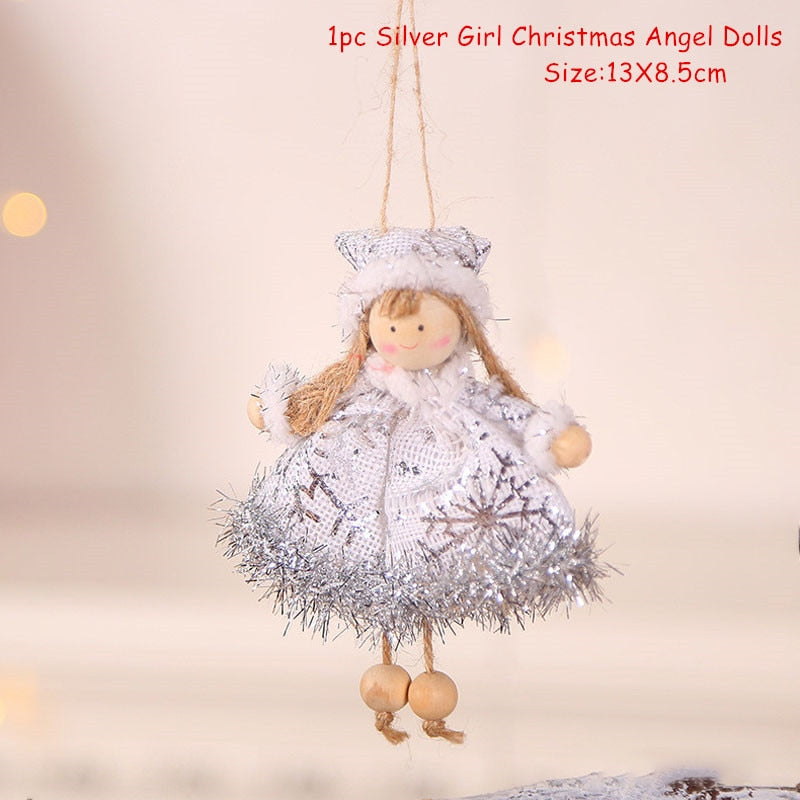 2022 Navidad Xmas Tree Pendant Ornaments 2023 New Year Gifts Christmas Angel Dolls Christmas Decoration for Home Natal Noel Deco