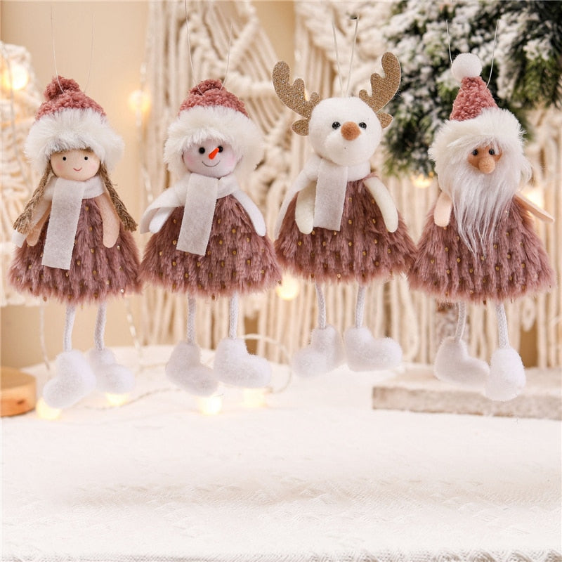 2022 Navidad Xmas Tree Pendant Ornaments 2023 New Year Gifts Christmas Angel Dolls Christmas Decoration for Home Natal Noel Deco