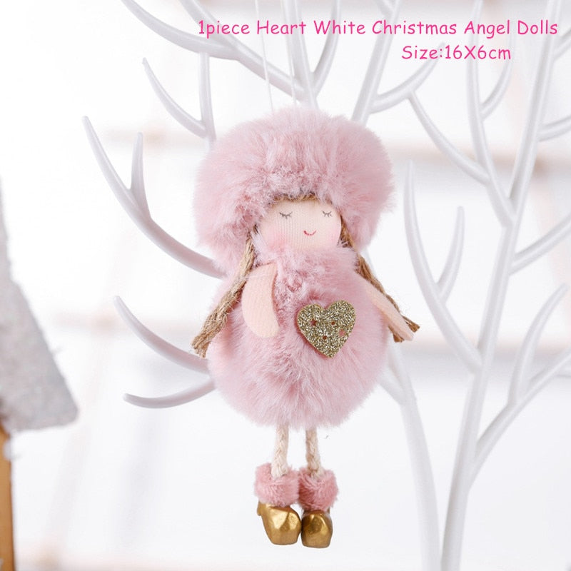 2022 Navidad Xmas Tree Pendant Ornaments 2023 New Year Gifts Christmas Angel Dolls Christmas Decoration for Home Natal Noel Deco